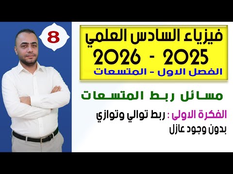 فيزياء السادس العلمي 2025 - الفصل الاول |  ربط المتسعات توالي وتوازي - بدون عازل |
