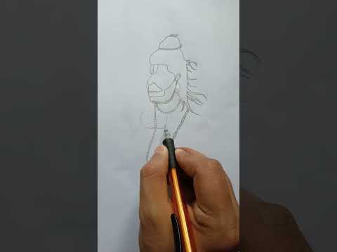 How to draw Hanuman Ji / step by step hanuman ji / Bajrangbali Drawing / Simple drawing