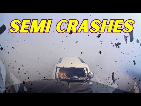 Best of Semi Truck Crashes Compilation - 2