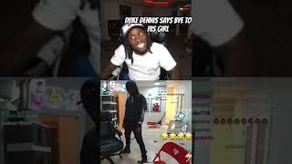 Duke Dennis says bye to his girl 😂😂😂😂😂😂 #recommended #reels #fypシ #tiktok #america #kaicenat