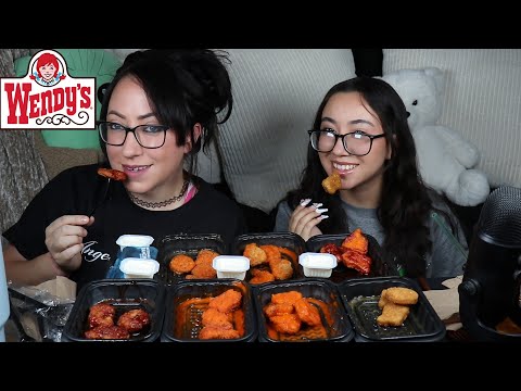 WENDY'S SAUCY NUGGETS TASTE TEST MUKBANG