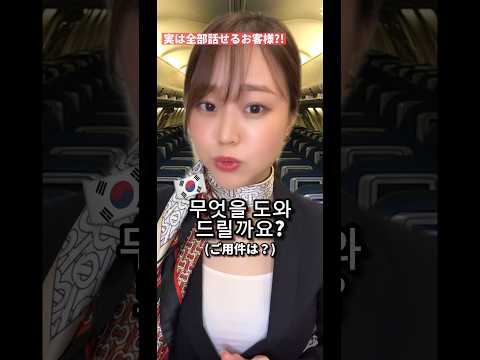 【CAあるある?!】🇯🇵🇺🇸🇬🇧🇰🇷実は全部話せるお客様✈️ #caあるある #客室乗務員 #英会話