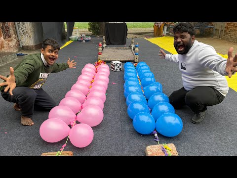 Ludo Flip Pop Balloon Challenge And Ring Throw Roll Ball Pop Balloon Challenge Race