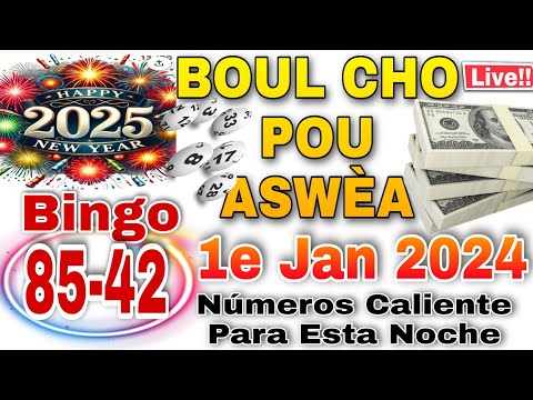 BOUL CHO POU ASWÈA 1e JAN 2025 💯 NUMEROS CALIENTE PARA ESTA NOCHE 🔥 WALDORF LOTTO, BOUL DIFE, SHOW 9