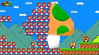 Super Mario Bros., but Everything Mario Touches Turns into Clone Marios | Part 2