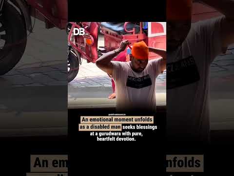 Emotional Moment: Disabled Man Seeks Blessings at Gurudwara ❤️🙏 #emotional #viralvideo #explorepage