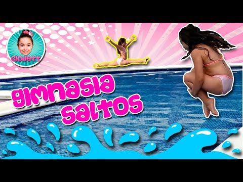 💦 Me voy con MI MADRE a hacer SALTOS AL AGUA 👙 GIMNASIA RITMICA y SALTOS en la PISCINA