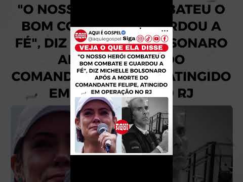 Michelle Bolsonaro após a morte do comandante Felipe