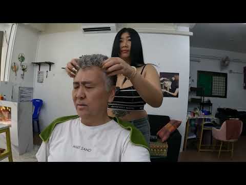 Head Massage by the Barber Girl with Long Nails: I'm Ecstatic! ASMR