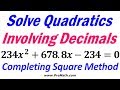 Solving Quadratic Equations Steps