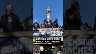Seahawks Coaches Go Wild in Super Bowl Parade 🎉🏈 #shorts