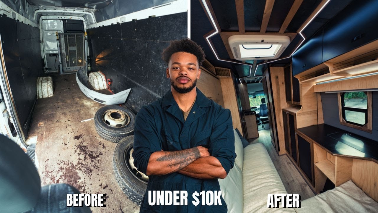 I Built The Ultimate Luxury Camper Van For Less Than k | Full Build Start to Finish