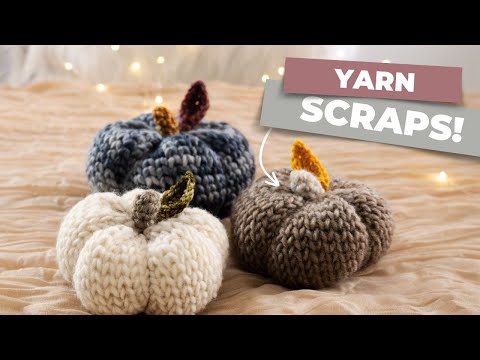 Easy Crochet Pumpkin with Yarn Scraps!