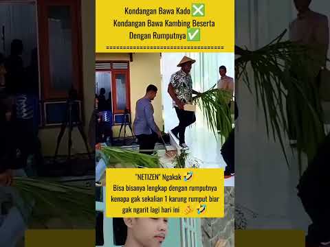 Teman menikah membawa kambing lengkap dengan rumputnya #short #trending #viral #fyp