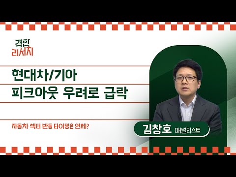 [0913격한 리서치] 현대차/기아 피크아웃 우려로 급락😨 반등을 위한 신호탄은?