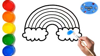 Rainbow Clouds Drawing, Painting & Coloring for Kids, Toddlers | Come & Draw Together #5