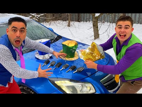 Wizard Mr Joker Conjured Car Keys VS Mr. Joe on Camaro and Opel for Kids