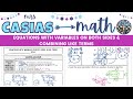 Solving Equations with Variables on Both Sides