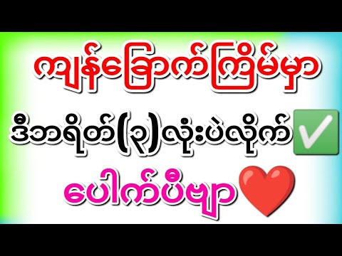 ကျန်ခြောက်ကြိမ်မှာ ဒီဘရိတ်သုံးလုံးပဲလိုက် ပေါက်ပီဗျာ