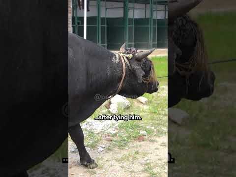 People tried to burn this bull alive