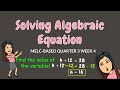 Solving Algebraic Equations for Grade 6