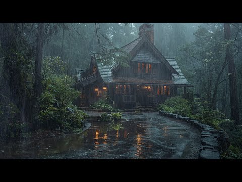Relax with Heavy Rain Sounds in the Forest | Natural Sounds for Deep Sleep and Calm | ASMR