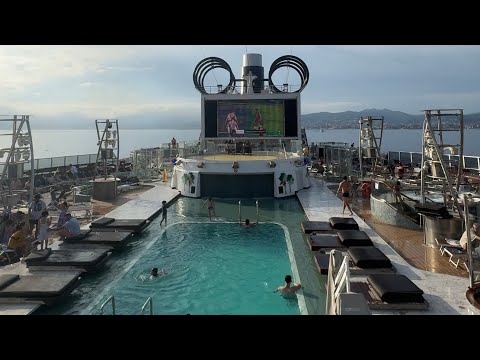 Football match livestream onboard MSC Seaview