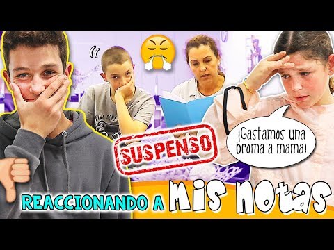 😭 Mi MADRE REACCIONA a nuestras NOTAS DEL COLEGIO 😱 BROMA MUY PESADA a MI MAMÁ 🤣