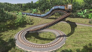 Memaksakan Kereta Api Melewati Jalur Melingkar