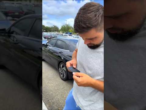 man found strange tesla car key #shortsvideo