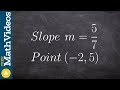Understanding Point-Slope Form and Equation of a Line