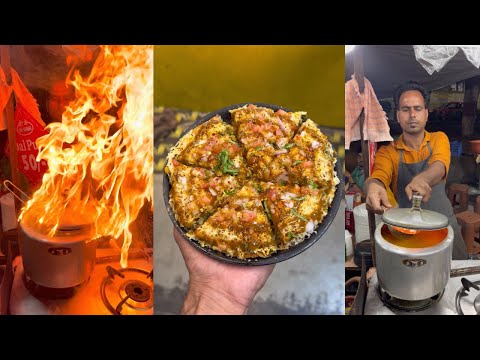 😍Indore की सड़क पर मिल रहा Pizza Dal Pakwan😱Indorestreetfood🔥#youtubevideo #streetfood #food #viral