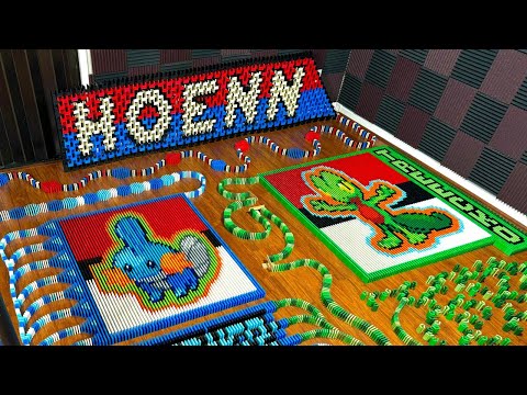 Hoenn Starter Pokemon in 19,409 Dominoes!