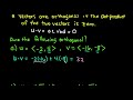 Dot Product and Orthogonal Vectors