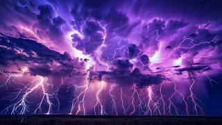 Night Thunderstorm Ambience for Deep Sleep | Terrible Thunder & Heavy Rain with Lightning Ambience
