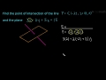 Intersection of Lines and Planes