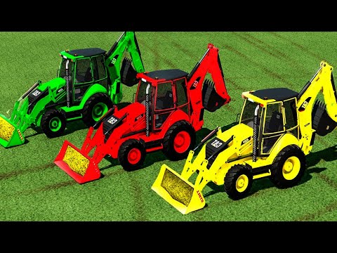 LOADER OF COLORS ! TRANSPORTING & GRASS LOADING with CARS ! Farming Simulator 22