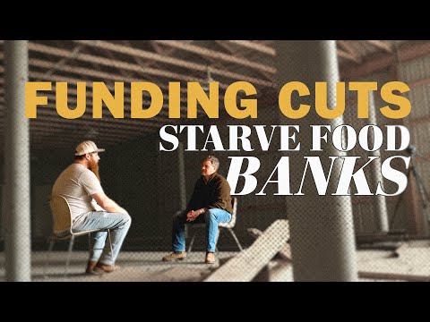 YouTube video thumbnail: Trump's Funding Cuts are Starving Food Banks