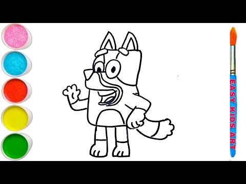 How to Draw Bingo | Bluey 💙 Drawing, Coloring & Painting for Kids, Toddlers