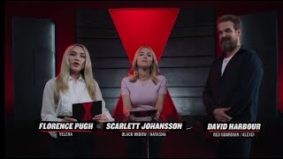 Scarlett Johansson joga 2 verdades e 1 mentira com Florence Pugh e David Harbour - Legendado