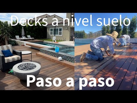 COMO CONSTRUIR DECKS SOBLE EL SUELO DE CALIDAD. AQUÍ USAMOS LA MADERA IPE