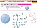 Volume Calculations for Geometric Shapes