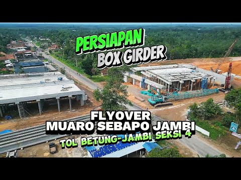 Persiapan Penaikan Box Girder Flyover Muaro Sebapo Jambi | Drone View 260125