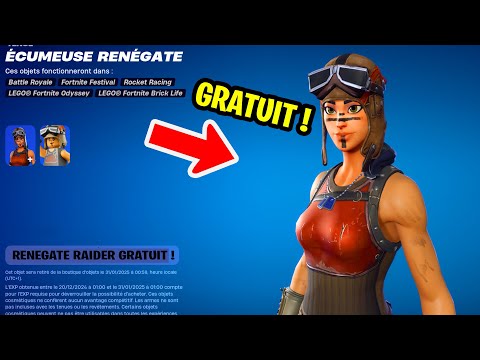 Comment OBTENIR le SKIN RENEGATE RAIDER GRATUITEMENT sur Fortnite (Skin  Gratuit)