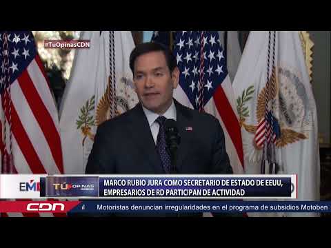 Marco Rubio jura como secretario de Estado de EE.UU.; empresarios de RD participan de actividad