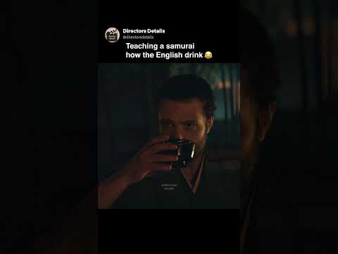 Teaching a samurai how the English drink 😂
