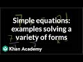 Solving Linear Equations and Operations