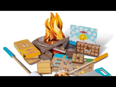 Melissa & Doug Let’s Explore Campfire S’Mores Play Set | Learn to Follow Directions | Toddler Videos