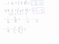 Operations with Negative Numbers and Fractions