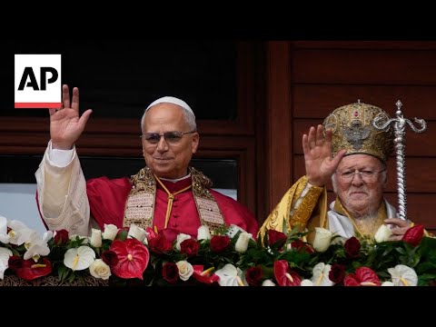 YouTube video thumbnail: Worshippers in Istanbul React as Pope Leo Prays With Patriarch Bartholomew